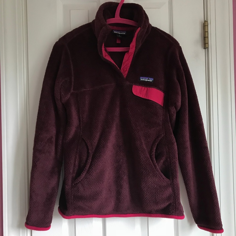 Burgundy Patagonia Re-Tool Snap-T Fleece Pullover